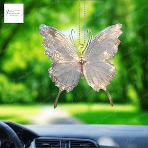 Elegant Butterfly Acrylic 2D Window Hanging, Car Decor and Unique Gift for Butterfly Lovers, Nature Ornament, Gift for Mom, Mothers Day Gift