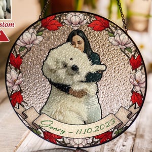 Custom Pet Photo Gift – Personalized Pet Suncatcher, Dog Cat Keepsake, Window Hanging Home Decor, Pet Memorial or Birthday Gift, Pet Love