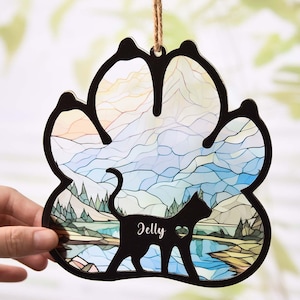 Personalized Dog Loss Sympathy Gift, Custom Cat Memorial Suncatcher, Pet Memorial Gift, Loss of Dog Gift, Pet Remembrance Gift